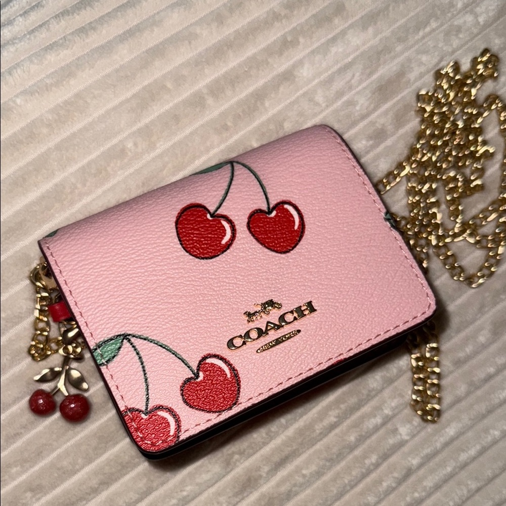 Coach Pink Cherry Print Wallet